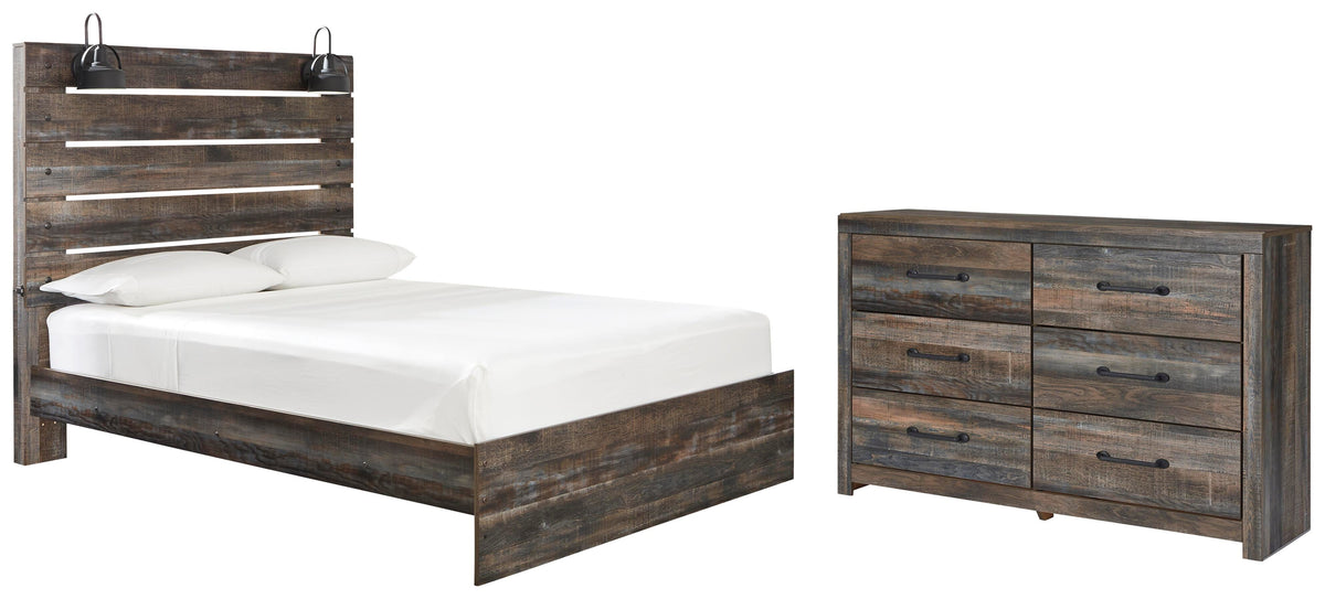 Drystan Panel Bed with Dresser