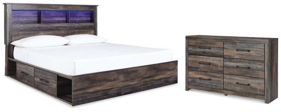 Drystan Bookcase Storage Bed and Dresser