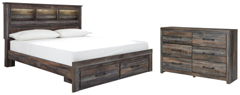 Drystan Bookcase Bed with 2 Storage Drawers with Dresser