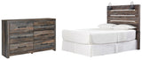 Drystan Panel Headboard with Dresser