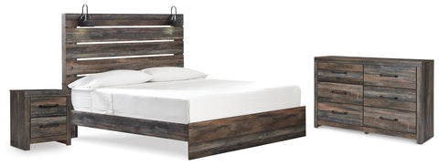 Drystan Panel Bed with Dresser and Nightstand