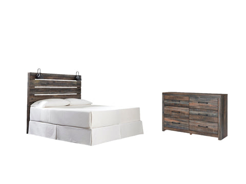 Drystan Panel Headboard with Dresser