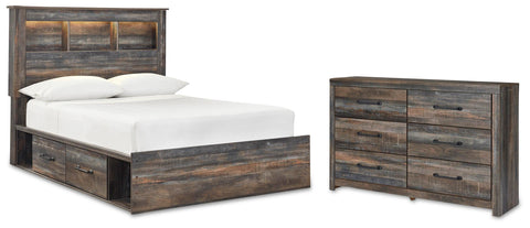 Drystan Bookcase Storage Bed and Dresser
