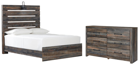 Drystan Panel Bed with Dresser