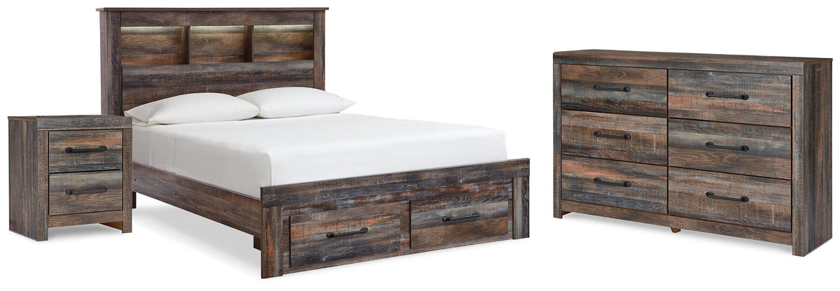 Drystan Bookcase Bed, Dresser and Nightstand