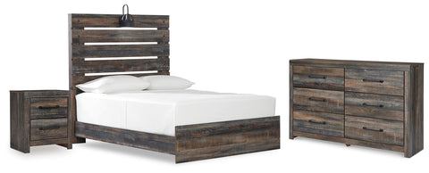 Drystan Panel Bed with Dresser and Nightstand