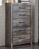 Drystan Bookcase Bed with 2 Storage Drawers, Dresser, Mirror, Chest and Nightstand