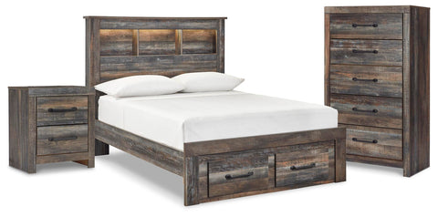 Drystan Bookcase Storage Bed, Chest and Nightstand