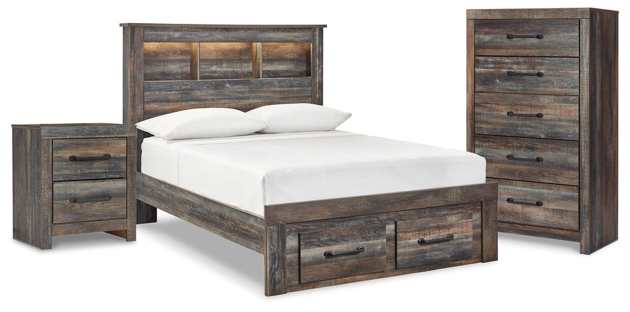 Drystan Bookcase Storage Bed, Chest and Nightstand