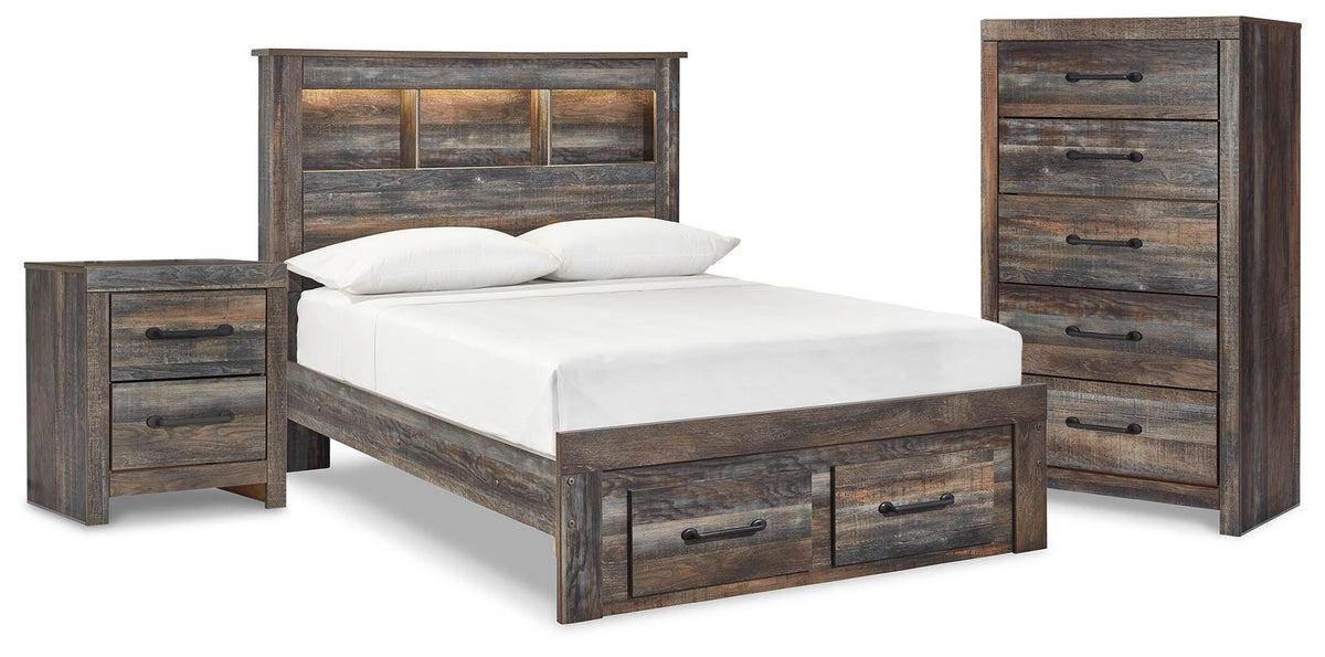 Drystan Bookcase Storage Bed, Chest and Nightstand