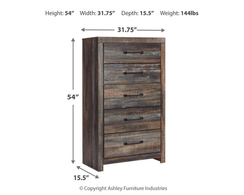 Drystan Bookcase Bed with 4 Storage Drawers, Dresser, Mirror and Chest