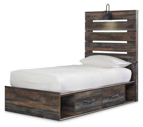 Drystan Panel Bed with 4 Storage Drawers with Dresser
