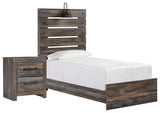 Drystan Panel Bed with Nightstand