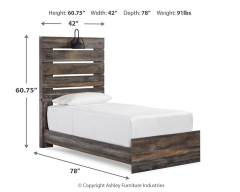 Drystan Panel Bed with Dresser and Nightstand