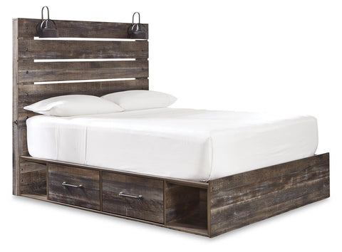 Drystan Panel Bed with 2 Storage Drawers with Dresser