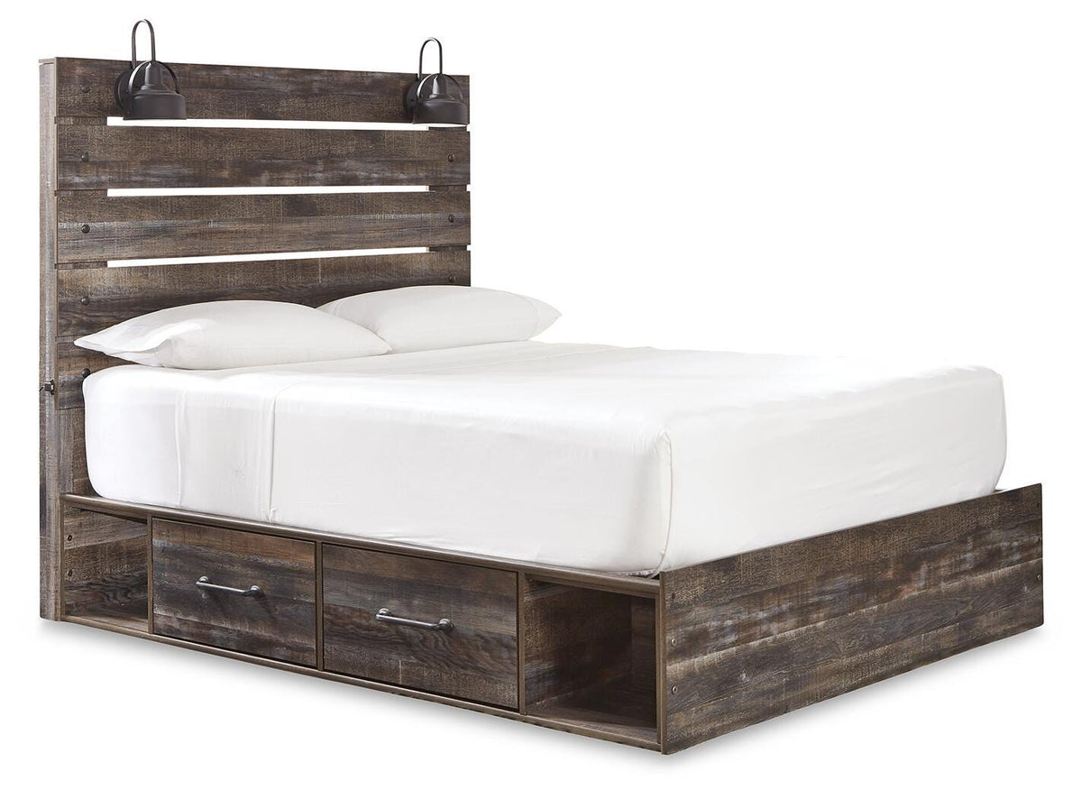 Drystan Panel Bed with 4 Storage Drawers