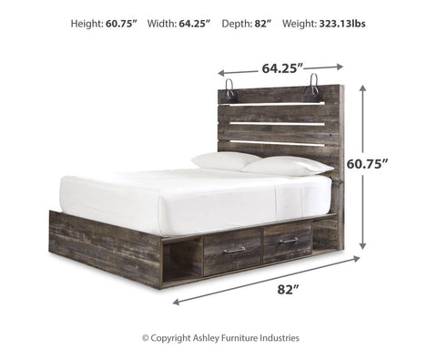 Drystan Panel Bed with Storage, Chest and Nightstand