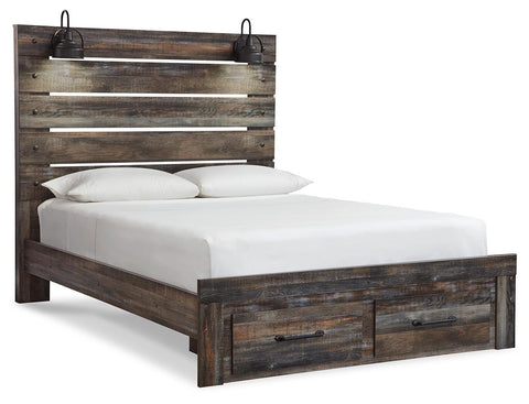 Drystan Panel Bed, Dresser, Mirror, Chest and 2 Nightstands