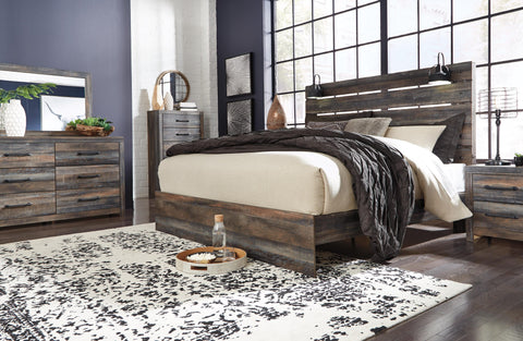 Drystan Panel Bed with Dresser and Nightstand