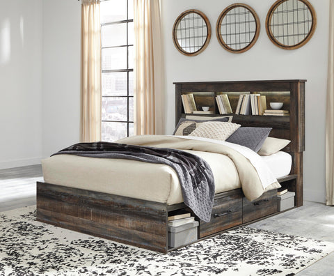 Drystan Bookcase Bed with 4 Storage Drawers and Dresser