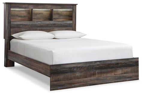 Drystan Bookcase Bed, Dresser, Mirror, Chest and 2 Nightstands