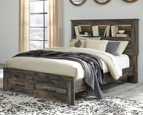 Drystan Bookcase Storage Bed, Dresser, Mirror and Nightstand