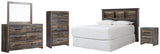 Drystan Bookcase Headboard, Dresser, Mirror, Chest and Nightstand