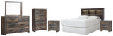 Drystan Bookcase Headboard, Dresser, Mirror, Chest and 2 Nightstands