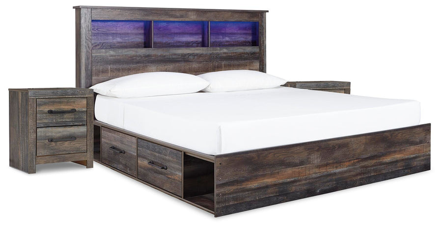 Drystan Bookcase Bed with 2 Nightstands
