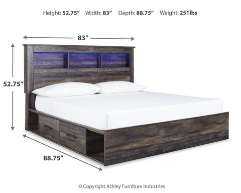 Drystan Bookcase Bed with 2 Nightstands