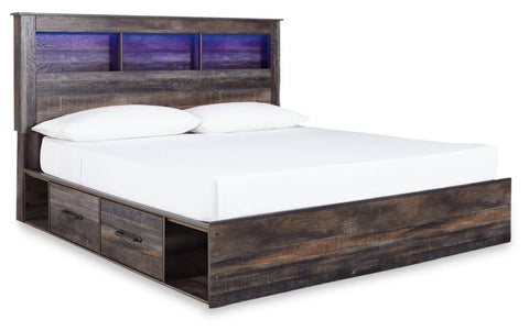 Drystan Bookcase Bed with Storage, Dresser and Nightstand