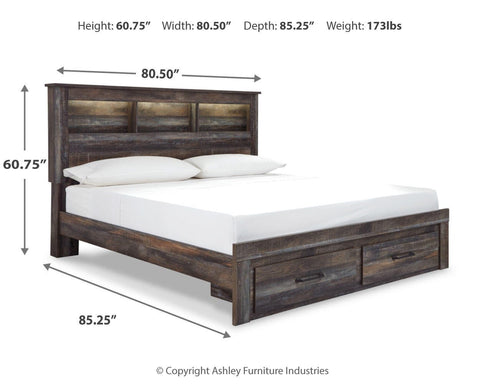Drystan Bookcase Storage Bed, Dresser and Chest