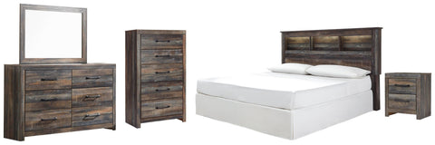 Drystan Bookcase Headboard, Dresser, Mirror, Chest and Nightstand