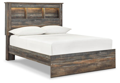 Drystan Bookcase Bed, Dresser, Mirror and 2 Nightstands
