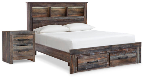 Drystan Bookcase Storage Bed and Nightstand
