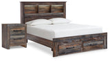 Drystan Bookcase Storage Bed and Nightstand