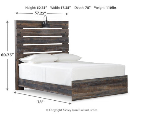 Drystan Panel Bed with Dresser and Nightstand