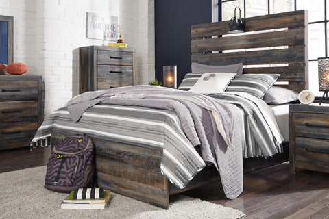 Drystan Panel Bed with Dresser and Nightstand