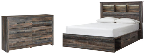 Drystan Bookcase Bed with 2 Storage Drawers and Dresser