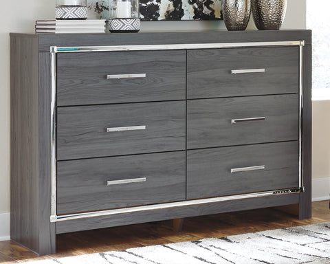 Lodanna Upholstered Panel Bed, Dresser and Nightstand