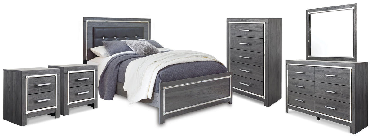 Lodanna Panel Bed, Dresser, Mirror, Chest and 2 Nightstands
