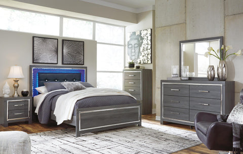 Lodanna Panel Bed, Dresser, Mirror, Chest and Nightstand