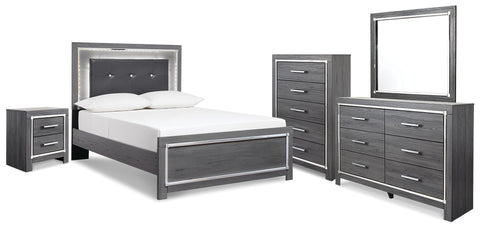 Lodanna Panel Bed, Dresser, Mirror, Chest and Nightstand