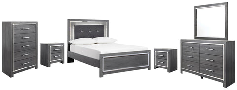Lodanna Panel Bed, Dresser, Mirror, Chest and 2 Nightstands