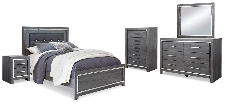 Lodanna Panel Bed, Dresser, Mirror, Chest and Nightstand