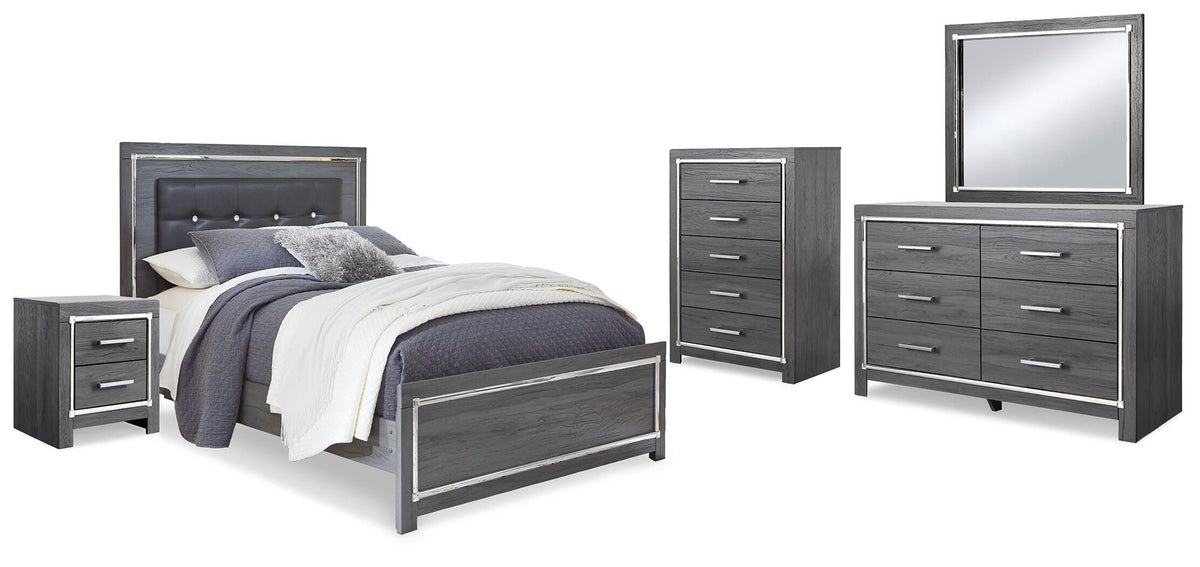 Lodanna Panel Bed, Dresser, Mirror, Chest and Nightstand