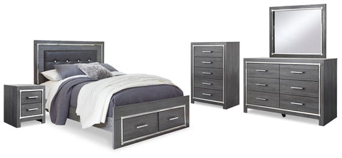 Lodanna Panel Storage Bed, Dresser, Mirror, Chest and Nightstand