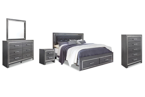 Lodanna Panel Storage Bed, Dresser, Mirror, Chest and Nightstand