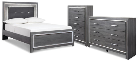 Lodanna Panel Bed, Dresser and Chest
