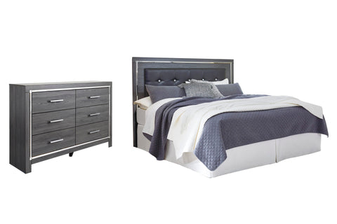 Lodanna Upholstered Panel Headboard with Dresser